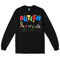 Black autism seeing the world differently Long Sleeve Tee - MaliasSmallBusiness