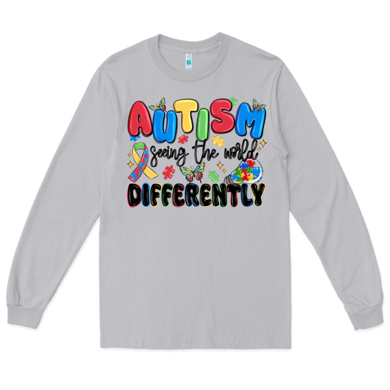 Autism Seeing The World Differently Long Sleeve Tee by MaliasSmallBusiness | Teevron