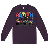 Plum autism seeing the world differently Long Sleeve Tee - MaliasSmallBusiness