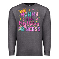 Charcoal Heather mommy of the birthday princess Premium Sweatshirt - NancyCooperArtShop