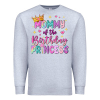 Heather Grey mommy of the birthday princess Premium Sweatshirt - NancyCooperArtShop