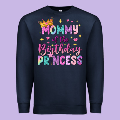 Mommy Of The Birthday Princess Premium Sweatshirt Designed By Nancycooperartshop