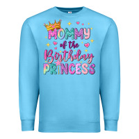 Ocean Blue mommy of the birthday princess Premium Sweatshirt - NancyCooperArtShop