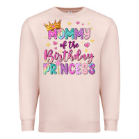 Pale Pink mommy of the birthday princess Premium Sweatshirt - NancyCooperArtShop