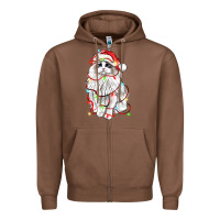 Chestnut christmas ragdoll cat Zipper Hoodie - LillyAllenDesigns