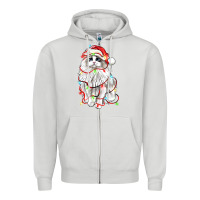 Dove Grey christmas ragdoll cat Zipper Hoodie - LillyAllenDesigns