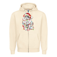 Sandshell christmas ragdoll cat Zipper Hoodie - LillyAllenDesigns