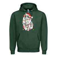 Sports Green christmas ragdoll cat Zipper Hoodie - LillyAllenDesigns