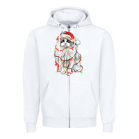 White christmas ragdoll cat Zipper Hoodie - LillyAllenDesigns