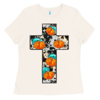 Pumpkin Cross Ladies Tee | Teevron