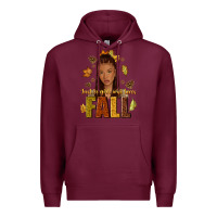 Burgundy Just a girl who loves Fall afro woman Premium Hoodie - NancyCooperArtShop