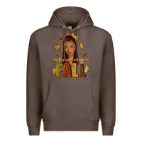 Coffee Just a girl who loves Fall afro woman Premium Hoodie - NancyCooperArtShop