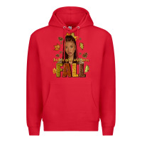 Red Just a girl who loves Fall afro woman Premium Hoodie - NancyCooperArtShop