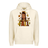 Tofu Just a girl who loves Fall afro woman Premium Hoodie - NancyCooperArtShop