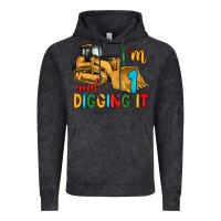 Vintage Black i'm 1 and digging it Vintage Hoodie - Artiststas