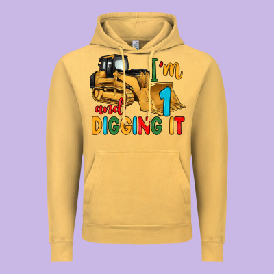 I'm 1 And Digging It Vintage Hoodie Designed By Artiststas