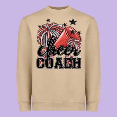 Cheer Coach Heavyweight Sweatshirt Designed By Maliassmallbusiness