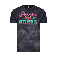 Cloud Black western blessed nurse pink floral arrow Vintage Tee - BarkalooDesign
