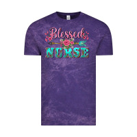 Cloud Purple western blessed nurse pink floral arrow Vintage Tee - BarkalooDesign
