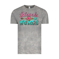 Cloud Rock western blessed nurse pink floral arrow Vintage Tee - BarkalooDesign