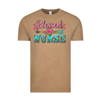 Vintage Coffee western blessed nurse pink floral arrow Vintage Tee - BarkalooDesign