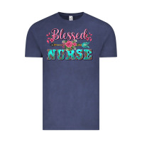 Vintage Denim western blessed nurse pink floral arrow Vintage Tee - BarkalooDesign