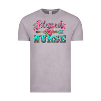 Vintage Zinc western blessed nurse pink floral arrow Vintage Tee - BarkalooDesign