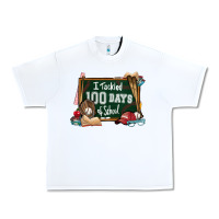 White I tacked 100 days school Baseball Urban Heavy Tee - NancyCooperArtShop
