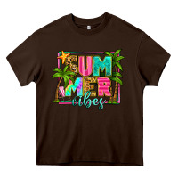 Chocolate Brown summer vibes Heavy Core Tee - Zillion Design Studio