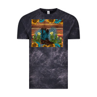 Cloud Black boot cactus sunflower gemstone Vintage Tee - AdoDesignShop