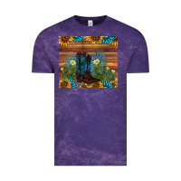 Cloud Purple boot cactus sunflower gemstone Vintage Tee - AdoDesignShop