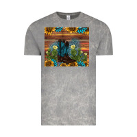Cloud Rock boot cactus sunflower gemstone Vintage Tee - AdoDesignShop