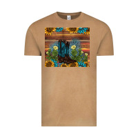 Vintage Camel boot cactus sunflower gemstone Vintage Tee - AdoDesignShop