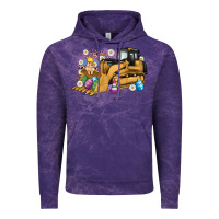 Cloud Purple easter bulldozer bunny egg leopard Vintage Hoodie - Artiststas