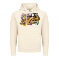 Vintage Artic easter bulldozer bunny egg leopard Vintage Hoodie - Artiststas