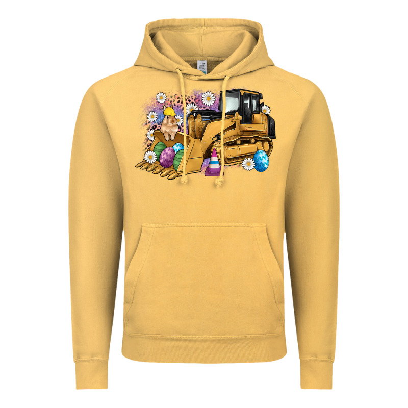 Easter Bulldozer Bunny Egg Leopard Vintage Hoodie by Artiststas | Teevron