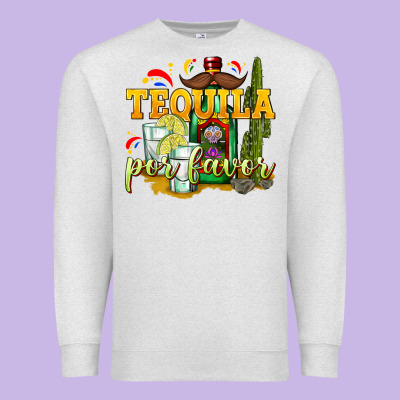 Tequila Por Favor Premium Sweatshirt Designed By Texasbilliewilder