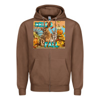 Chestnut Hello Fall Zipper Hoodie - LillyAllenDesigns