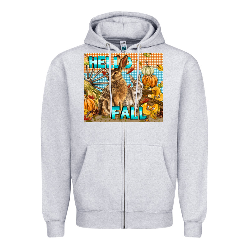 Hello Fall Zipper Hoodie by LillyAllenDesigns | Teevron