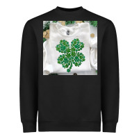 Black shamrock patterned clothing Heavyweight Sweatshirt - MaliasSmallBusiness