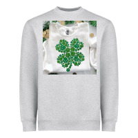 Heather Grey shamrock patterned clothing Heavyweight Sweatshirt - MaliasSmallBusiness