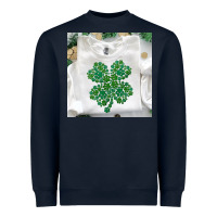 Navy shamrock patterned clothing Heavyweight Sweatshirt - MaliasSmallBusiness