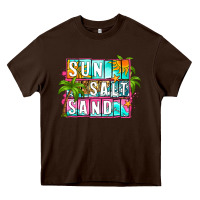 Chocolate Brown sun salt sand summer Heavy Core Tee - Zillion Design Studio