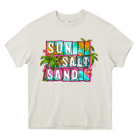 Cream sun salt sand summer Heavy Core Tee - Zillion Design Studio