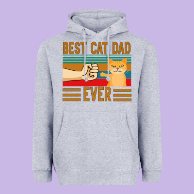 Best Cat Dad Ever Heavyweight Hoodie Designed By Bettercallsaul