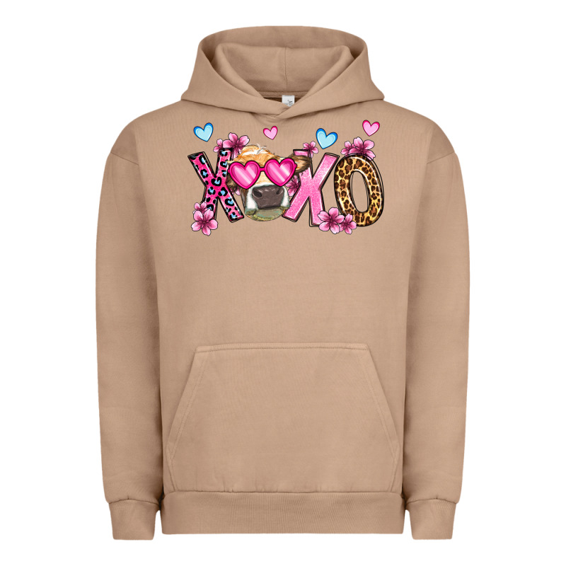 Xoxo Cow Valentine's Day Urban Hoodie by OliviaCreatesArt | Teevron