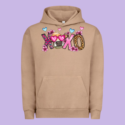 Xoxo Cow Valentine's Day Urban Hoodie Designed By Oliviacreatesart