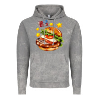 Cloud Rock american flag and hamburger Vintage Hoodie - AdoDesignShop