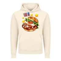 Vintage Artic american flag and hamburger Vintage Hoodie - AdoDesignShop