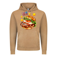 Vintage Camel american flag and hamburger Vintage Hoodie - AdoDesignShop